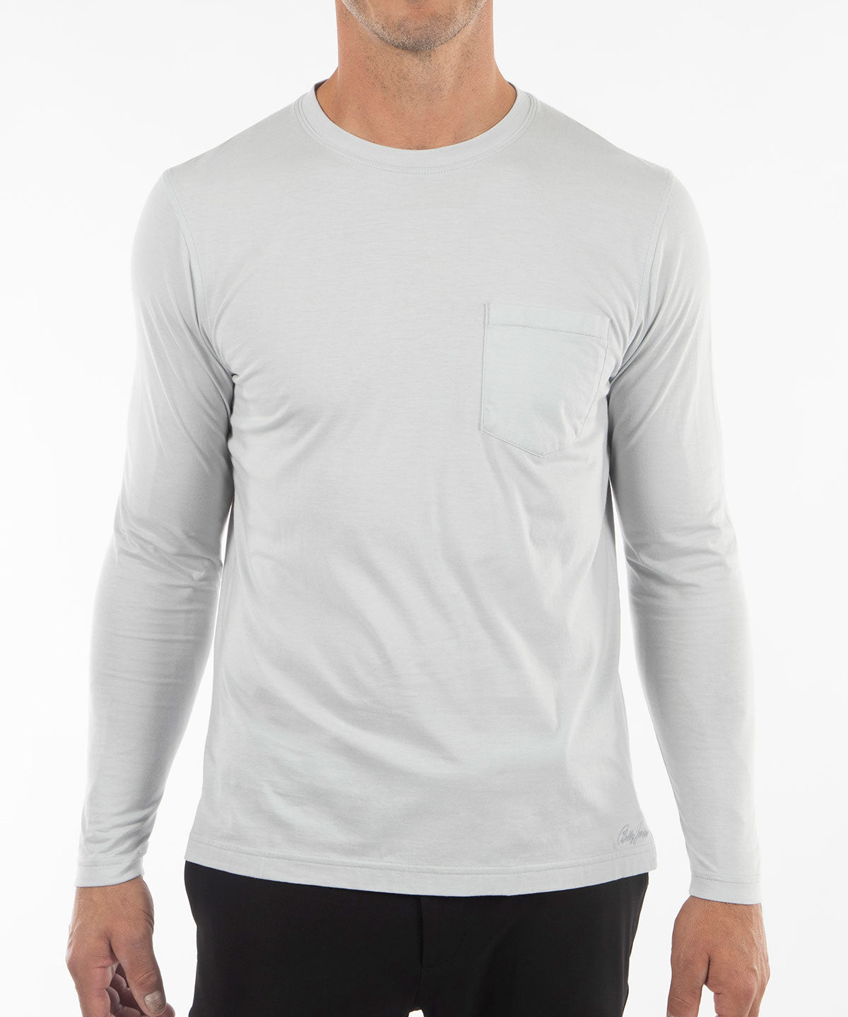 Signature Ultra-Light Pima Cotton Long-Sleeve Crew Neck T-Shirt