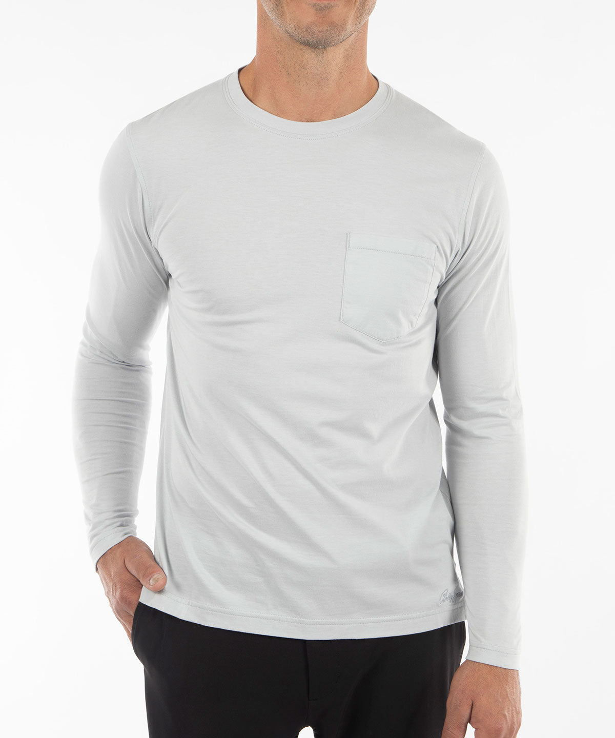 Signature Ultra-Light Pima Cotton Long-Sleeve Crew Neck T-Shirt