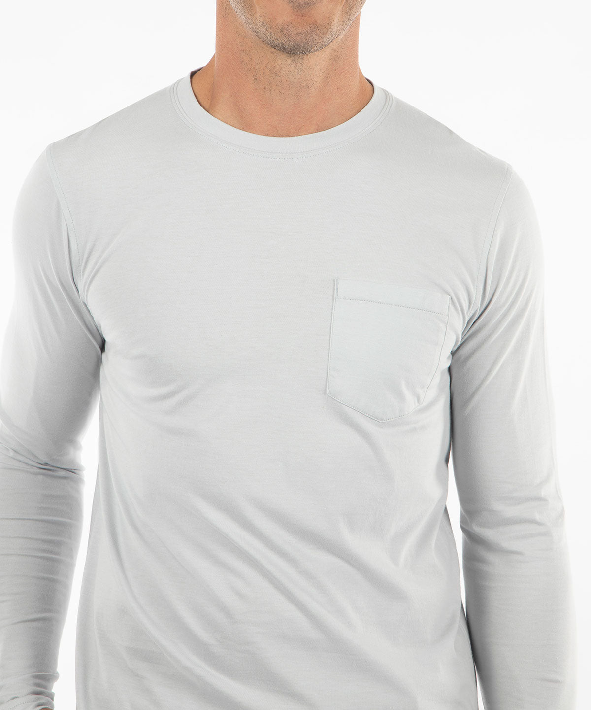 Signature Ultra-Light Pima Cotton Long-Sleeve Crew Neck T-Shirt