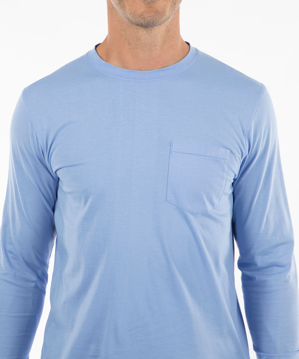 Signature Ultra-Light Pima Cotton Long-Sleeve Crew Neck T-Shirt