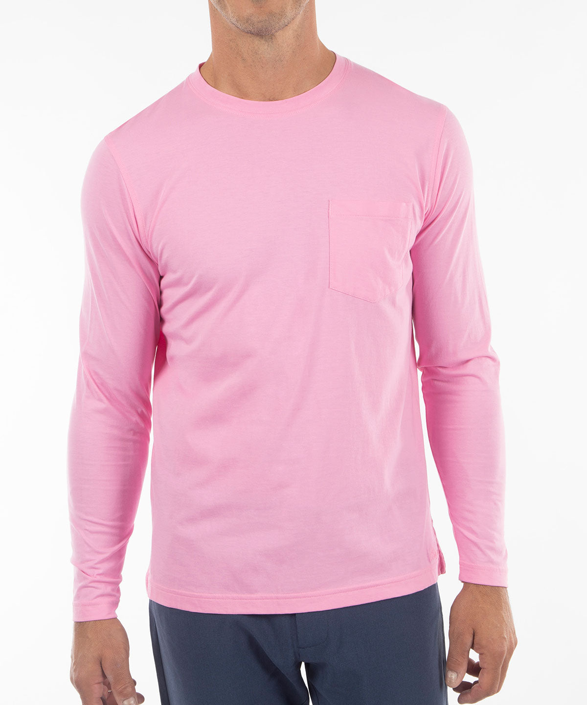 Signature Ultra-Light Pima Cotton Long-Sleeve Crew Neck T-Shirt