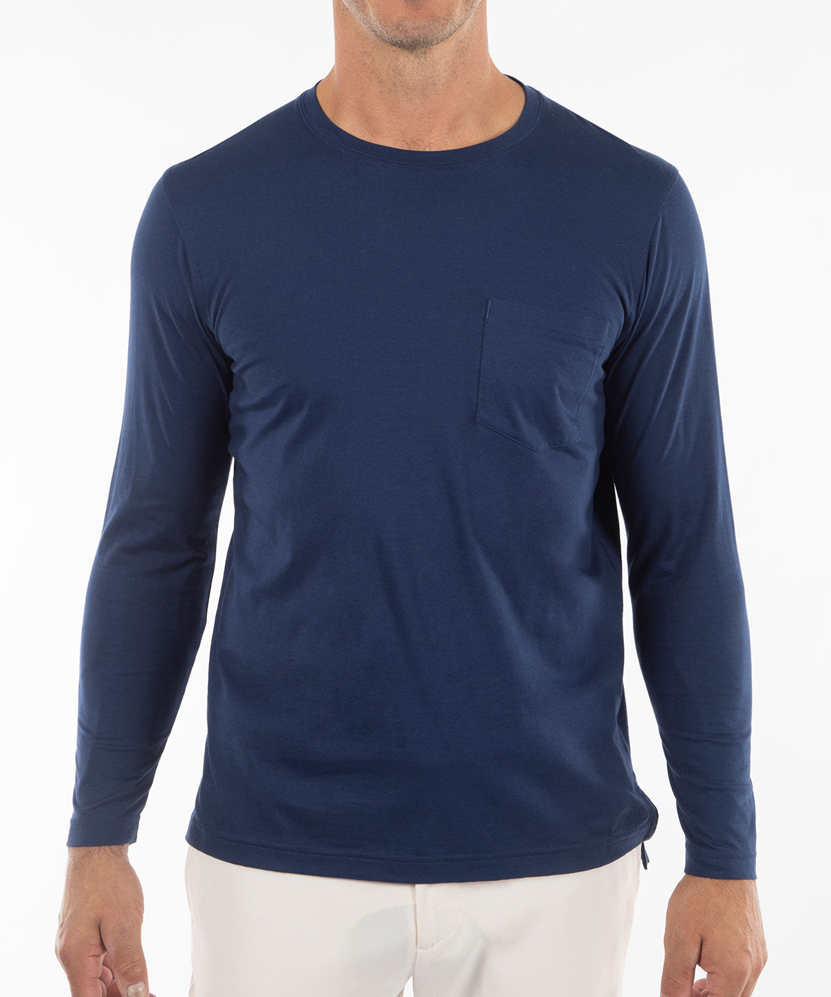 Signature Ultra-Light Pima Cotton Long-Sleeve Crew Neck T-Shirt