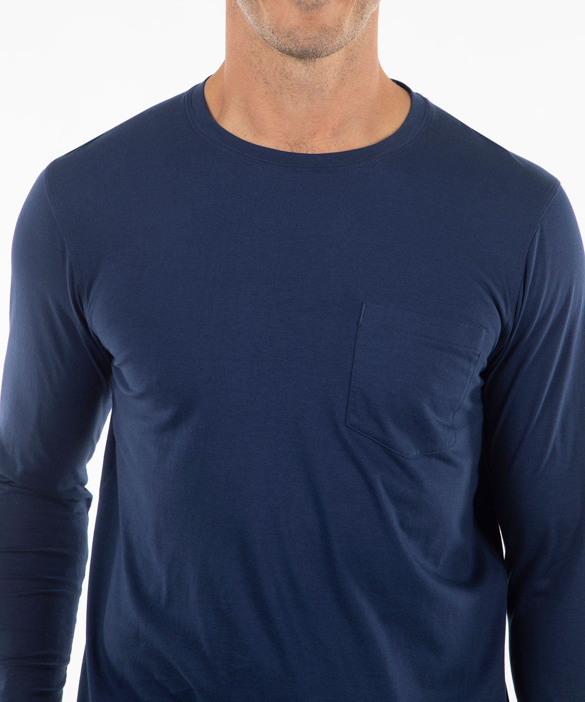 Signature Ultra-Light Pima Cotton Long-Sleeve Crew Neck T-Shirt