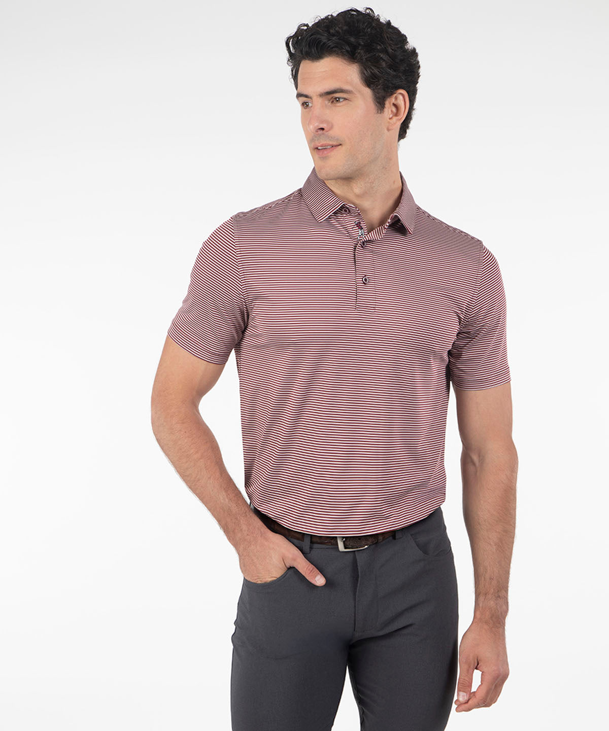Performance Tonal Striped Polo
