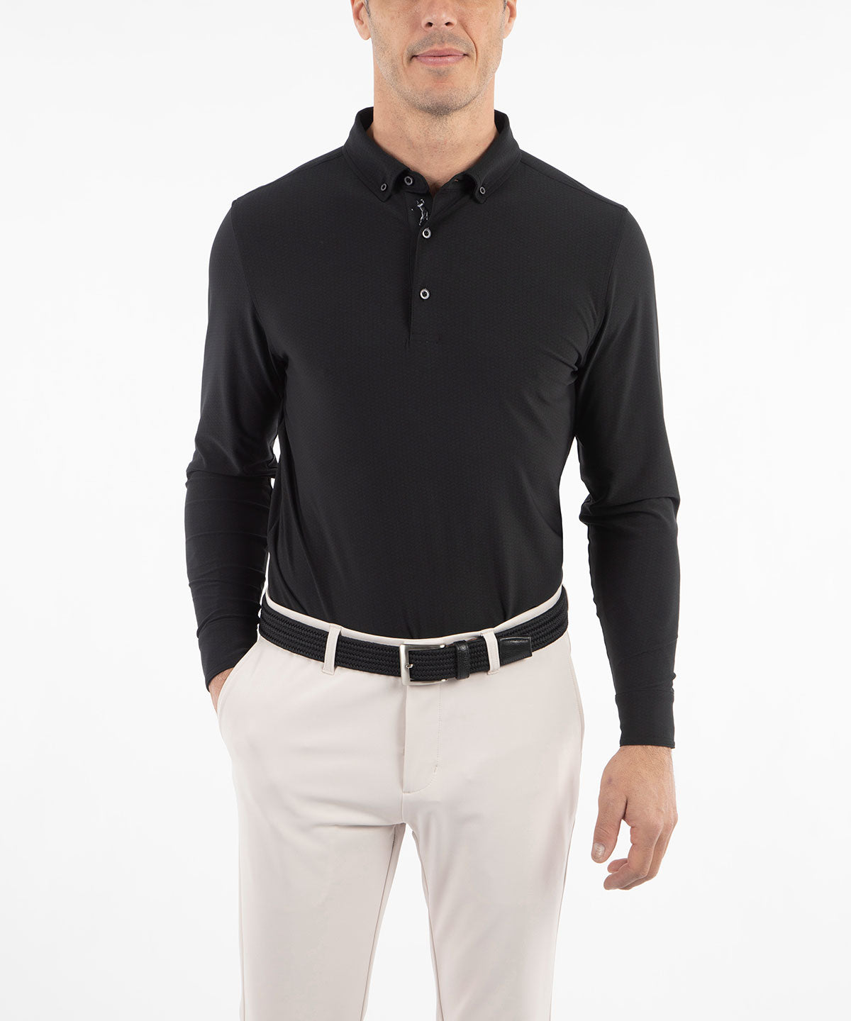 Performance Balata Jersey Long-Sleeve Buttoned Cuff