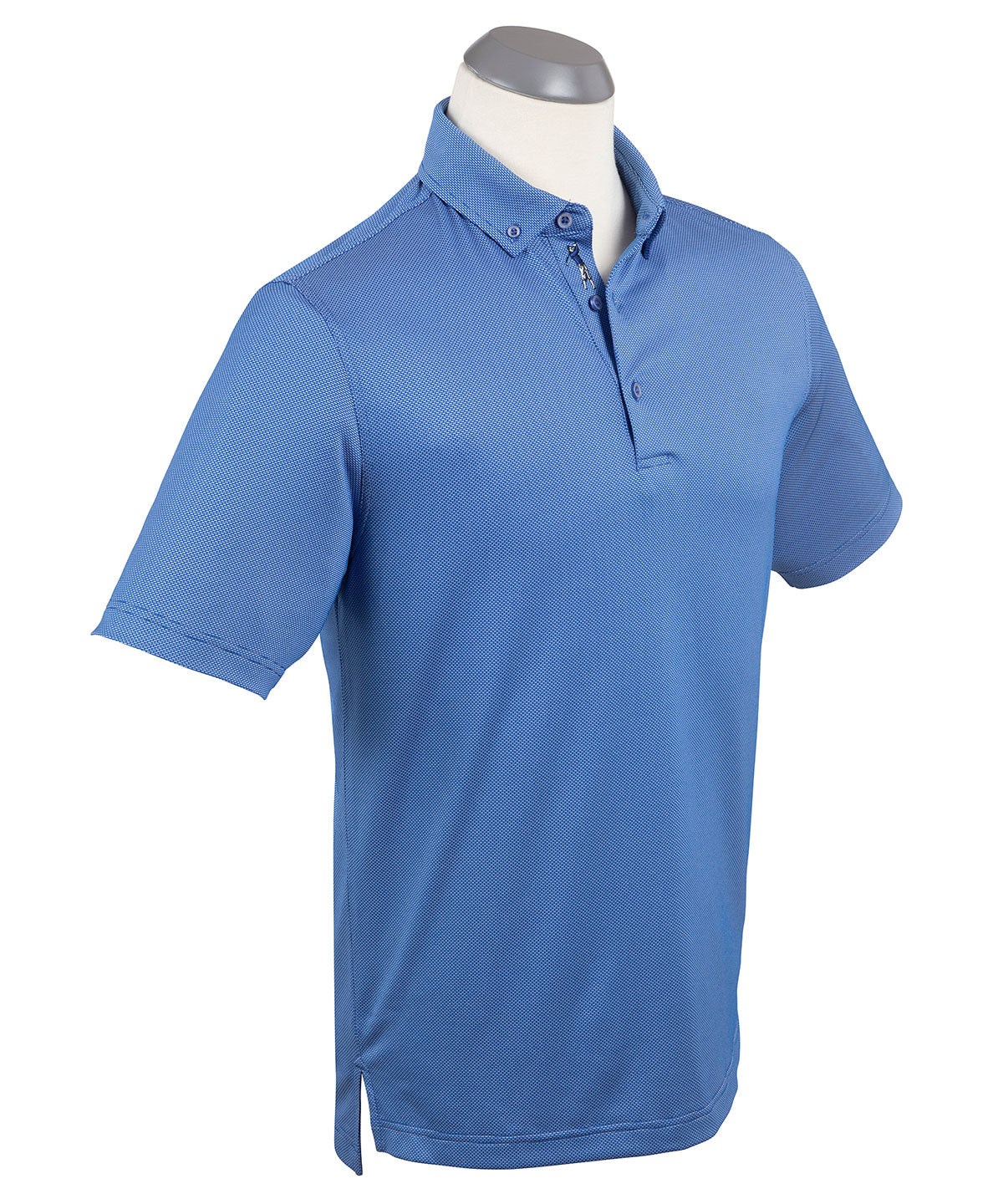 Performance Jacquard Dash Print Short-Sleeve Button-Down Collar Polo