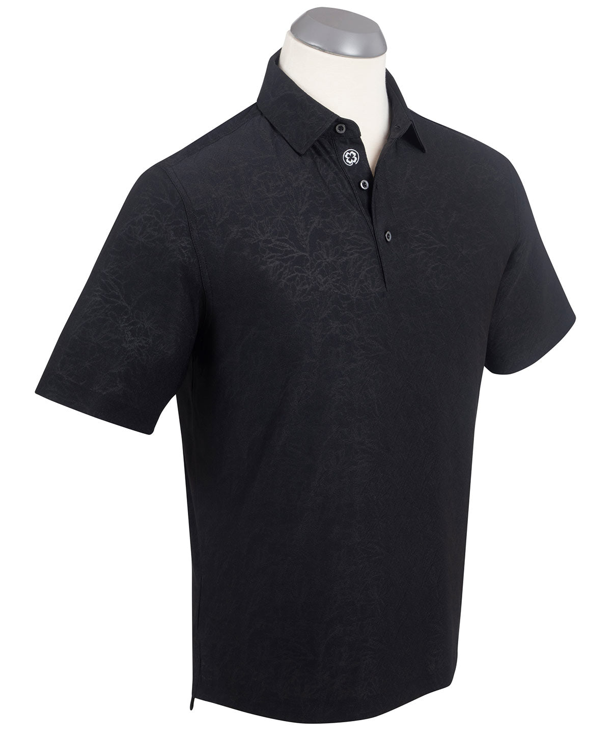 Performance Jacquard Magnolia Print Short-Sleeve Polo