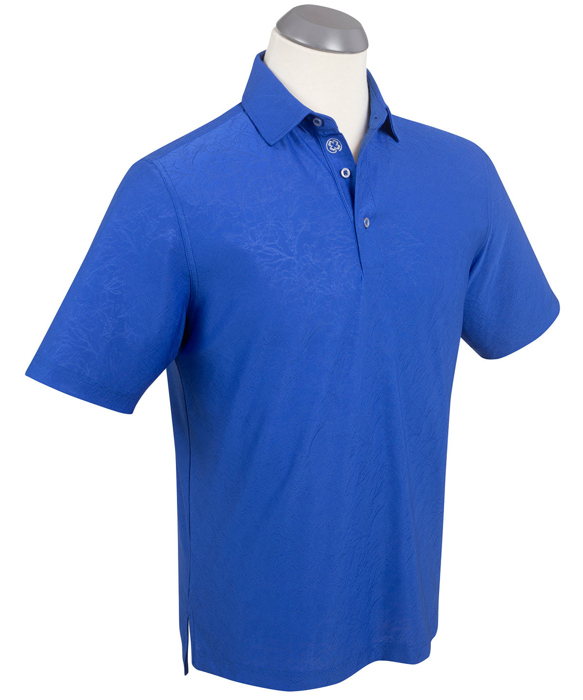 Performance Jacquard Magnolia Print Short-Sleeve Polo