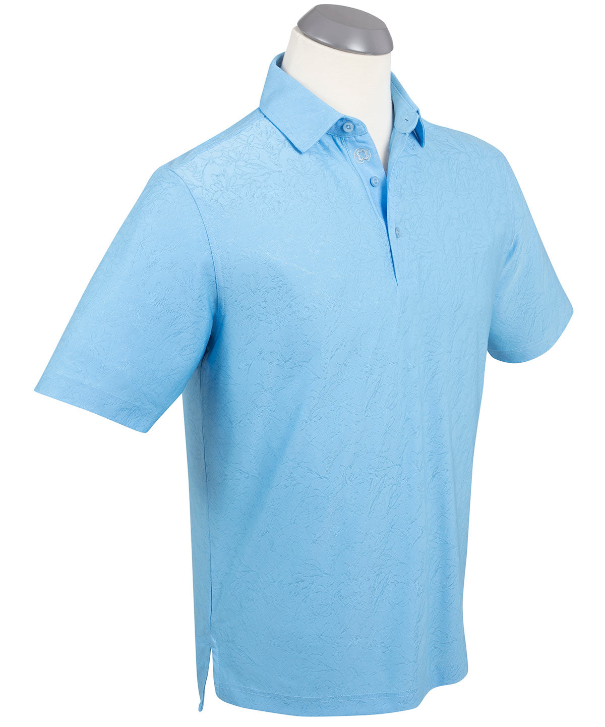 Performance Jacquard Magnolia Print Short-Sleeve Polo