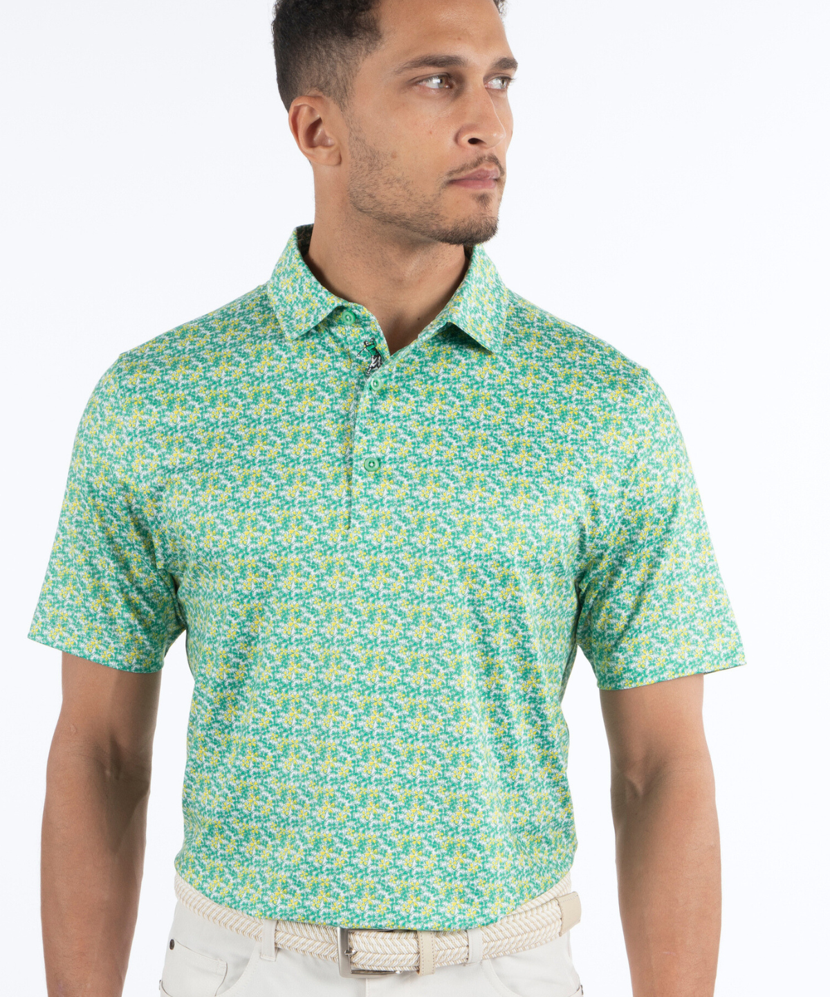 Performance Lucky Print Short-Sleeve Polo