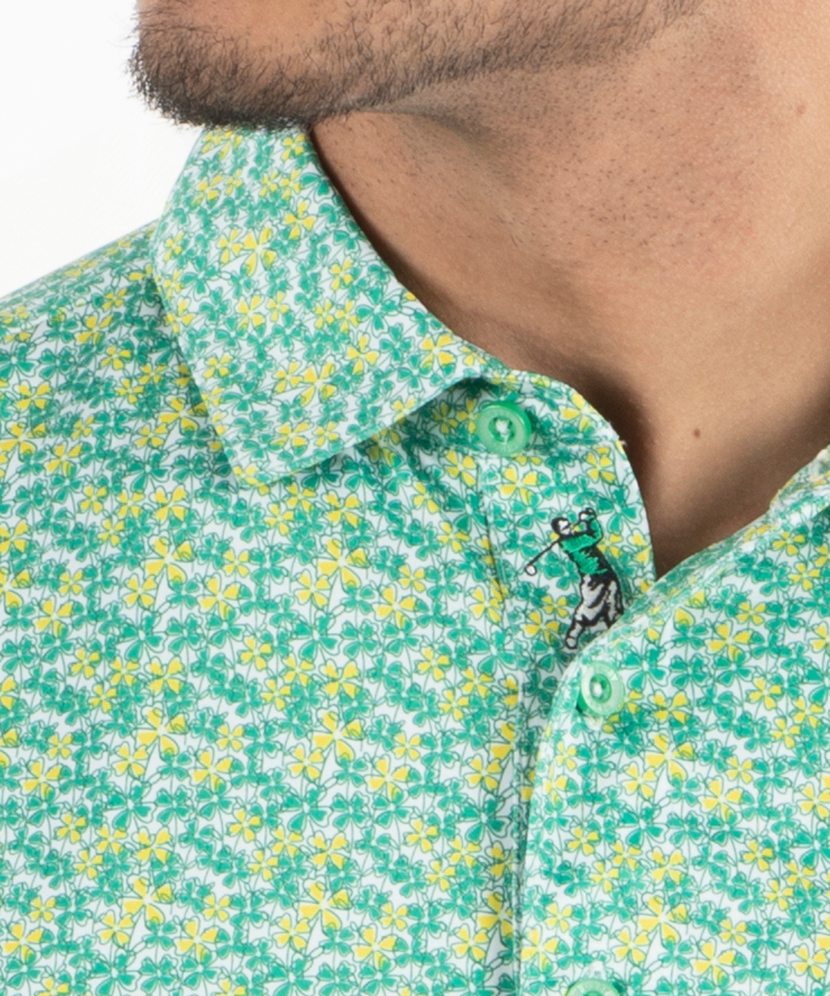 Performance Lucky Print Short-Sleeve Polo