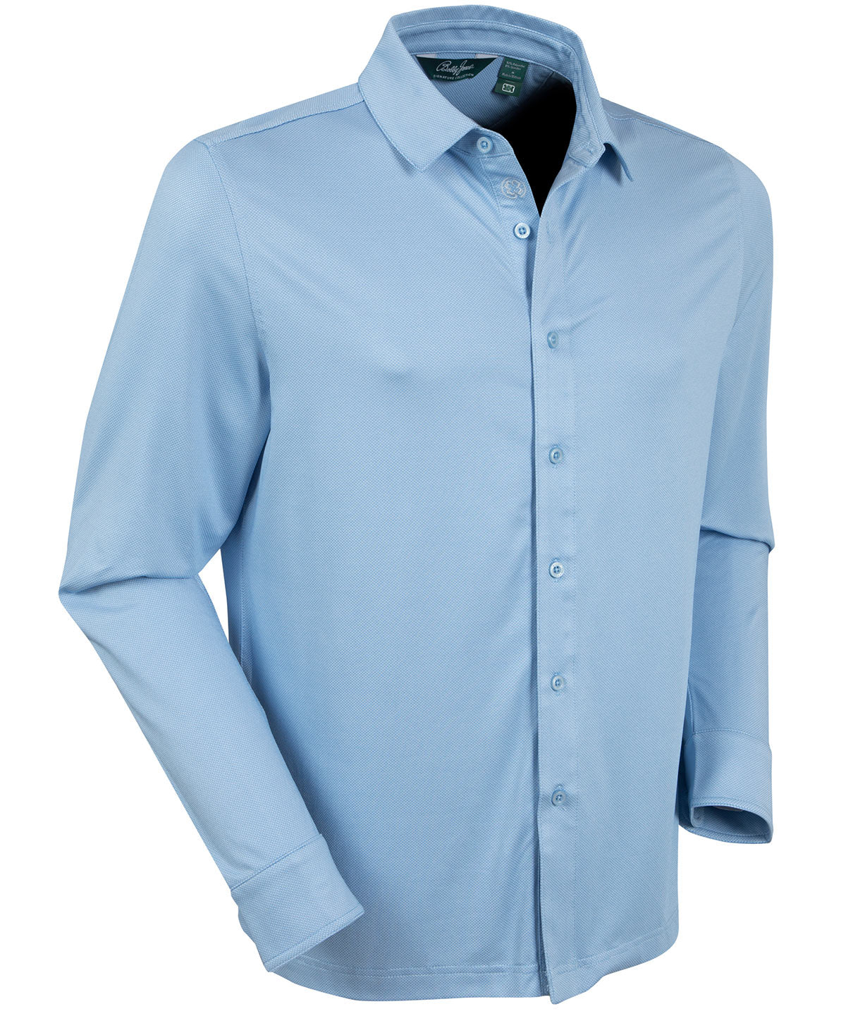 Performance Jacquard Dash Long-Sleeve Button-Down Sport Shirt