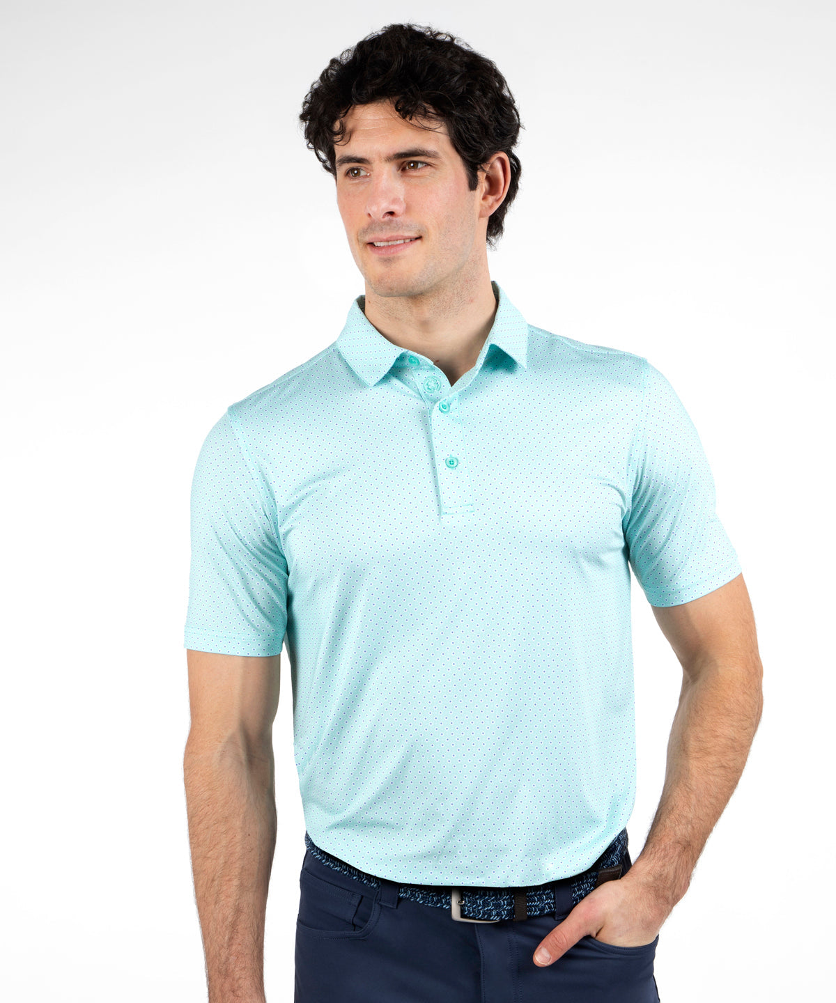Performance Kaleidoscope Print Jersey Polo