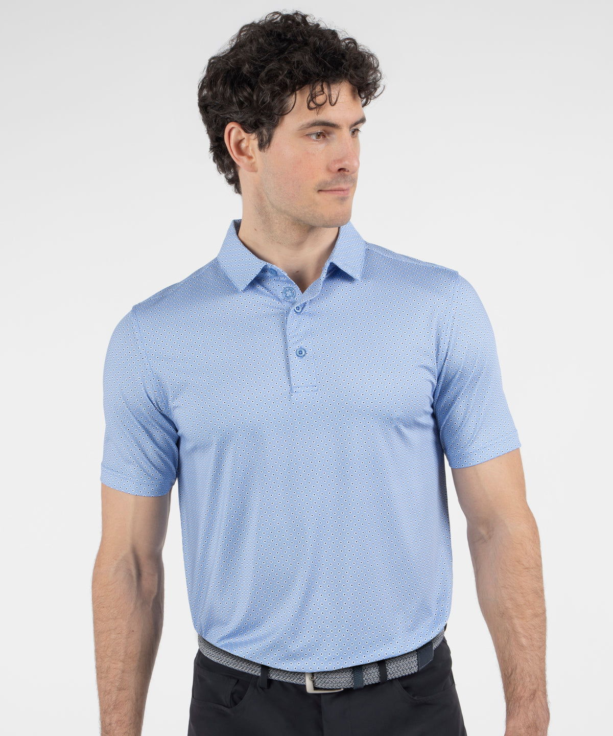 Performance Kaleidoscope Print Jersey Polo