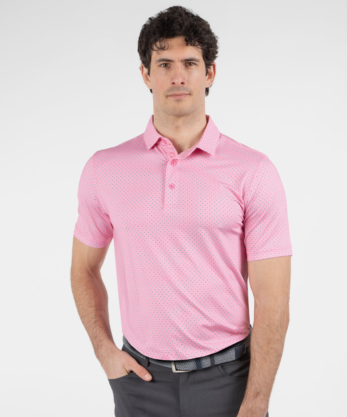 Performance Kaleidoscope Print Jersey Polo