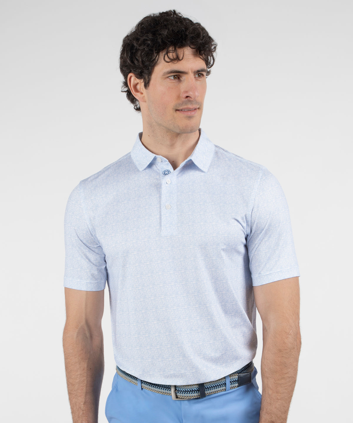 Performance Contour Print Jersey Polo