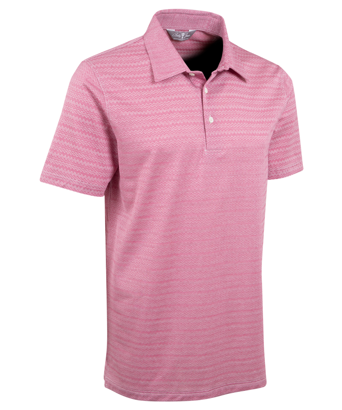 Heritage Varenna Chevron Jacquard Italian Cotton Short-Sleeve Polo