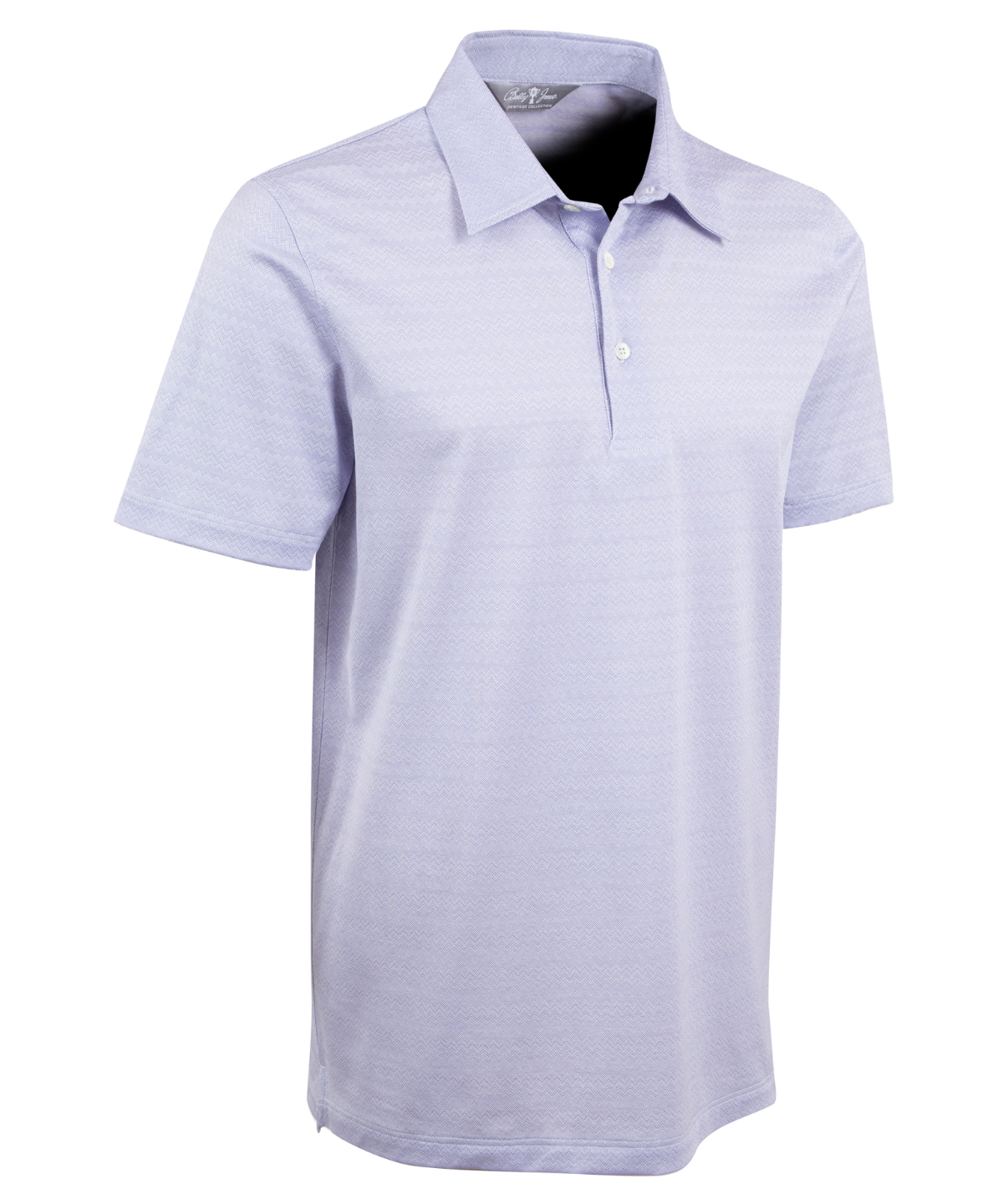 Heritage Varenna Chevron Jacquard Italian Cotton Short-Sleeve Polo