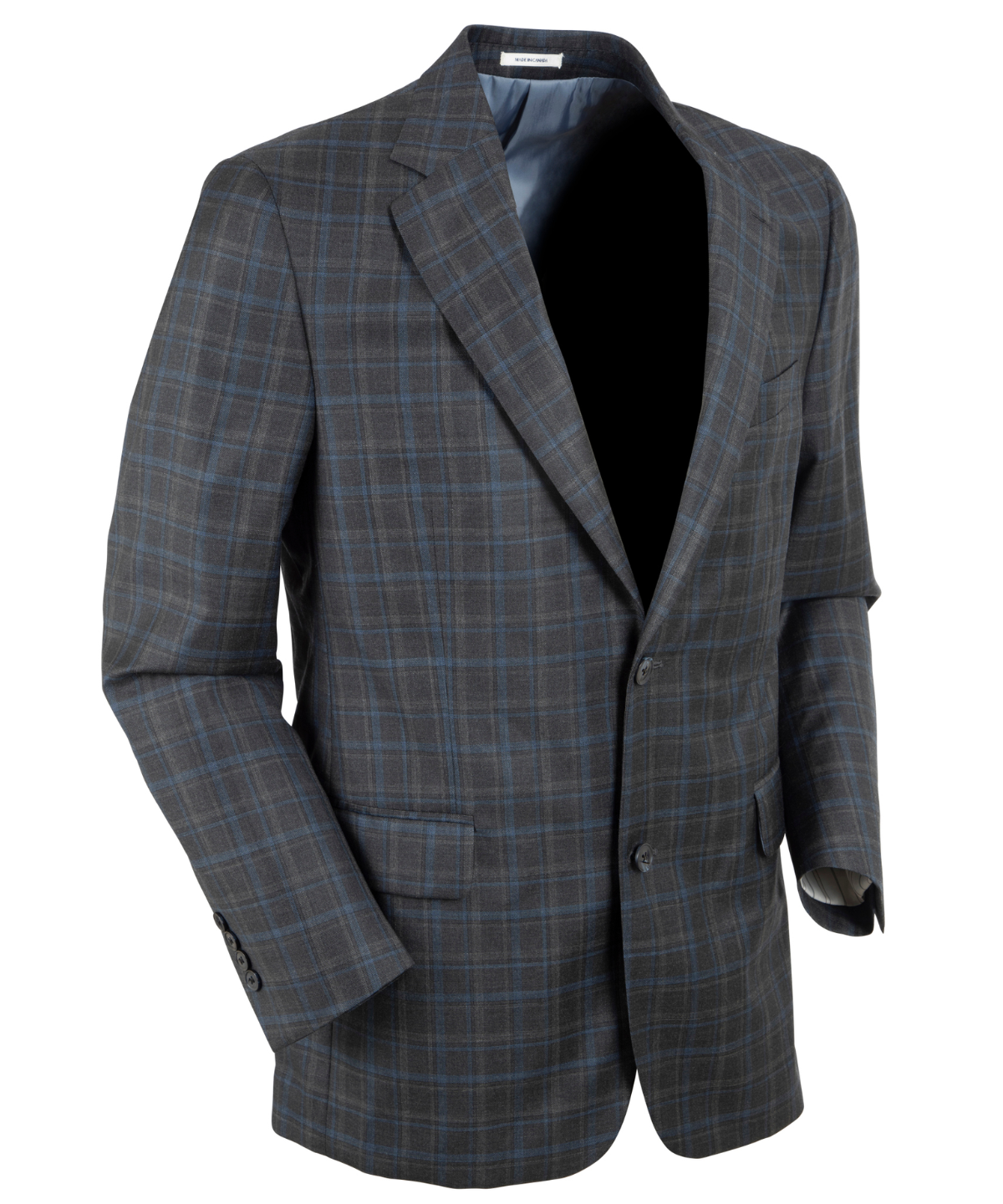 Signature Wool Charcoal Plaid Sport Coat