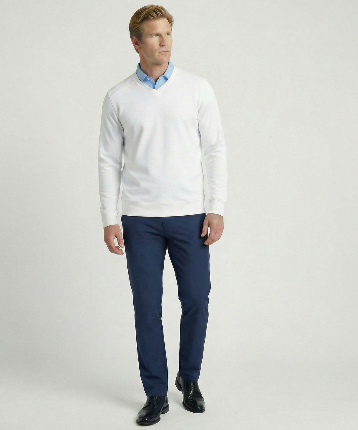 Signature Leaderboard Pima Cotton V-Neck Pullover