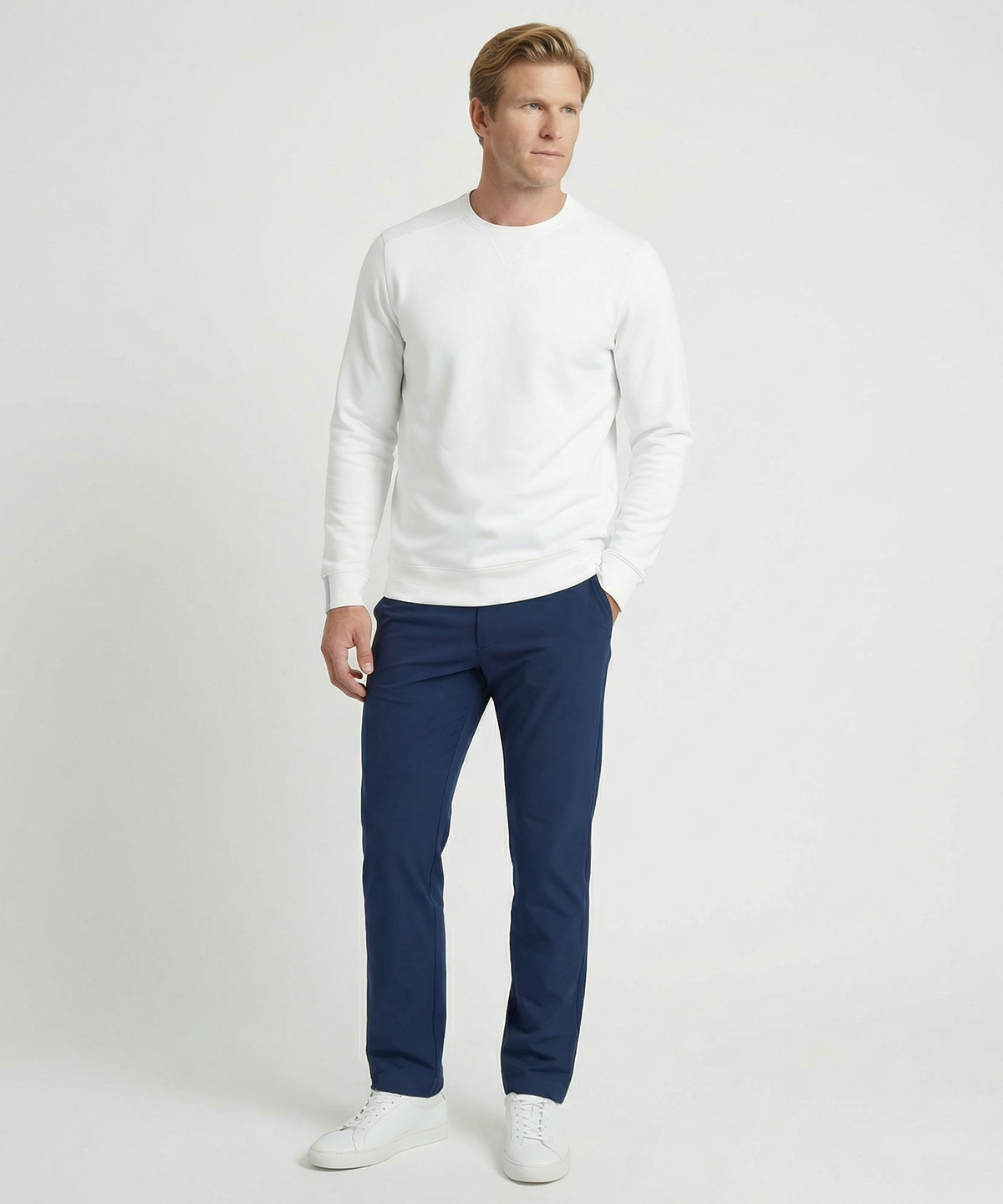 Signature Leaderboard Pima Cotton Crew Neck Pullover