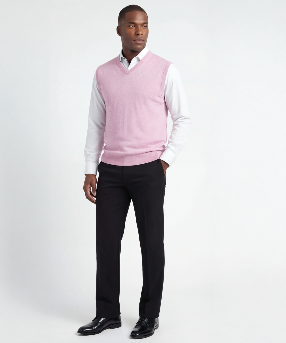 Signature Merino Argyle V-Neck Vest