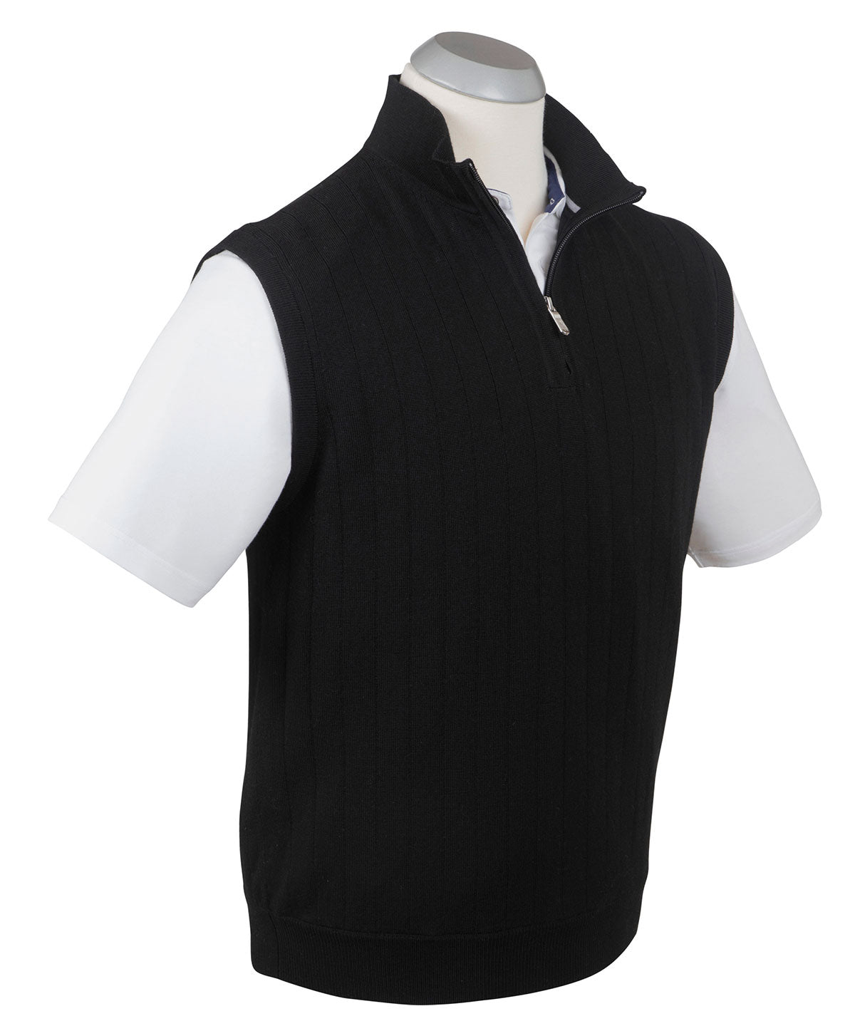 Signature Merino Quarter-Zip Mock Neck Vest