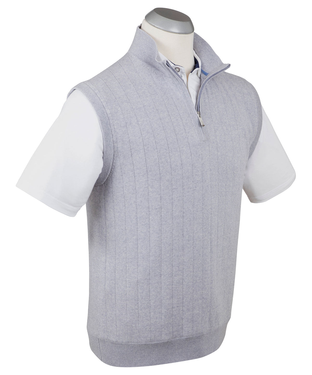 Signature Merino Quarter-Zip Mock Neck Vest