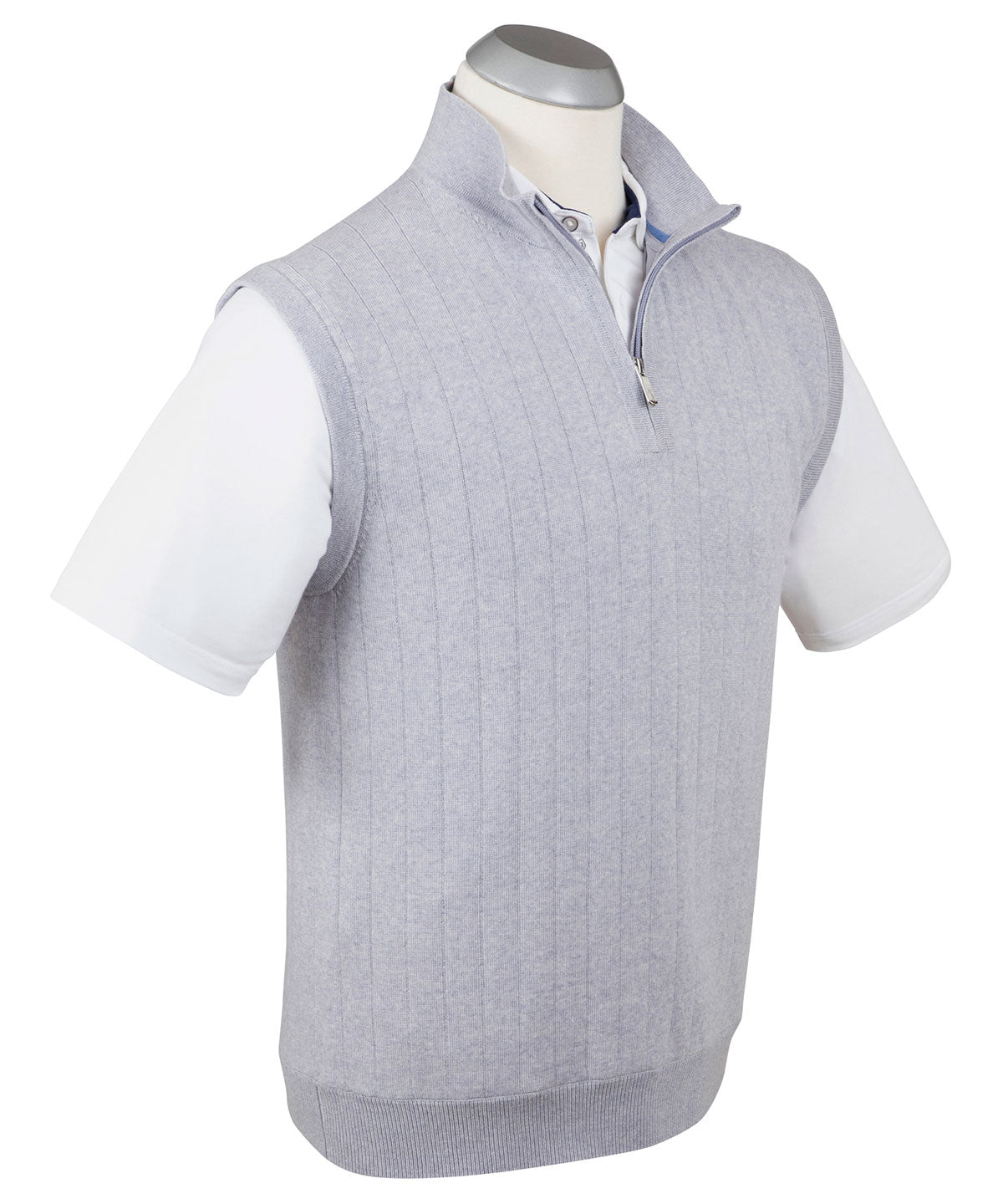 Signature Merino Lined Quarter-Zip Mock Neck Wind Vest