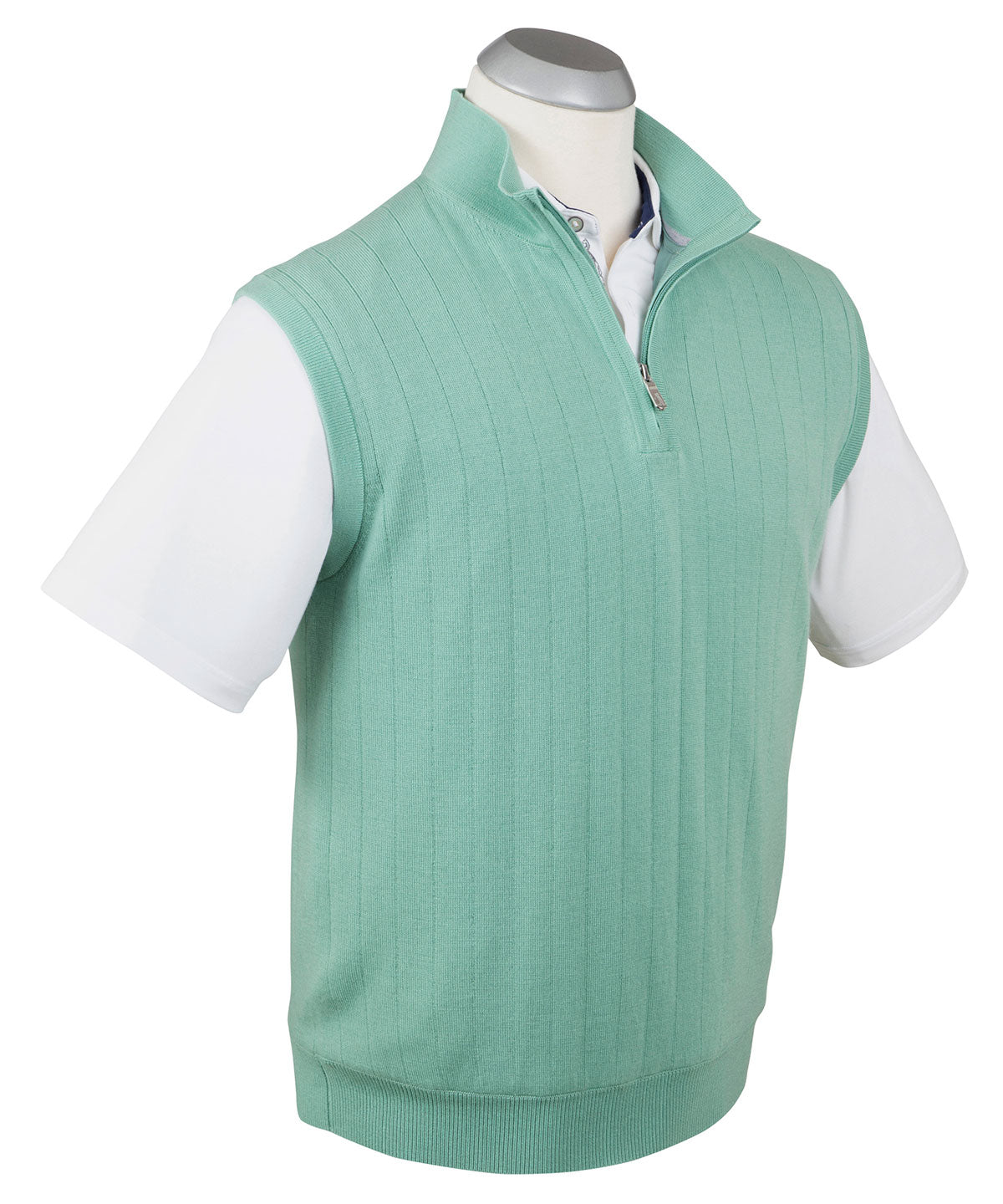 Signature Merino Lined Quarter-Zip Mock Neck Wind Vest