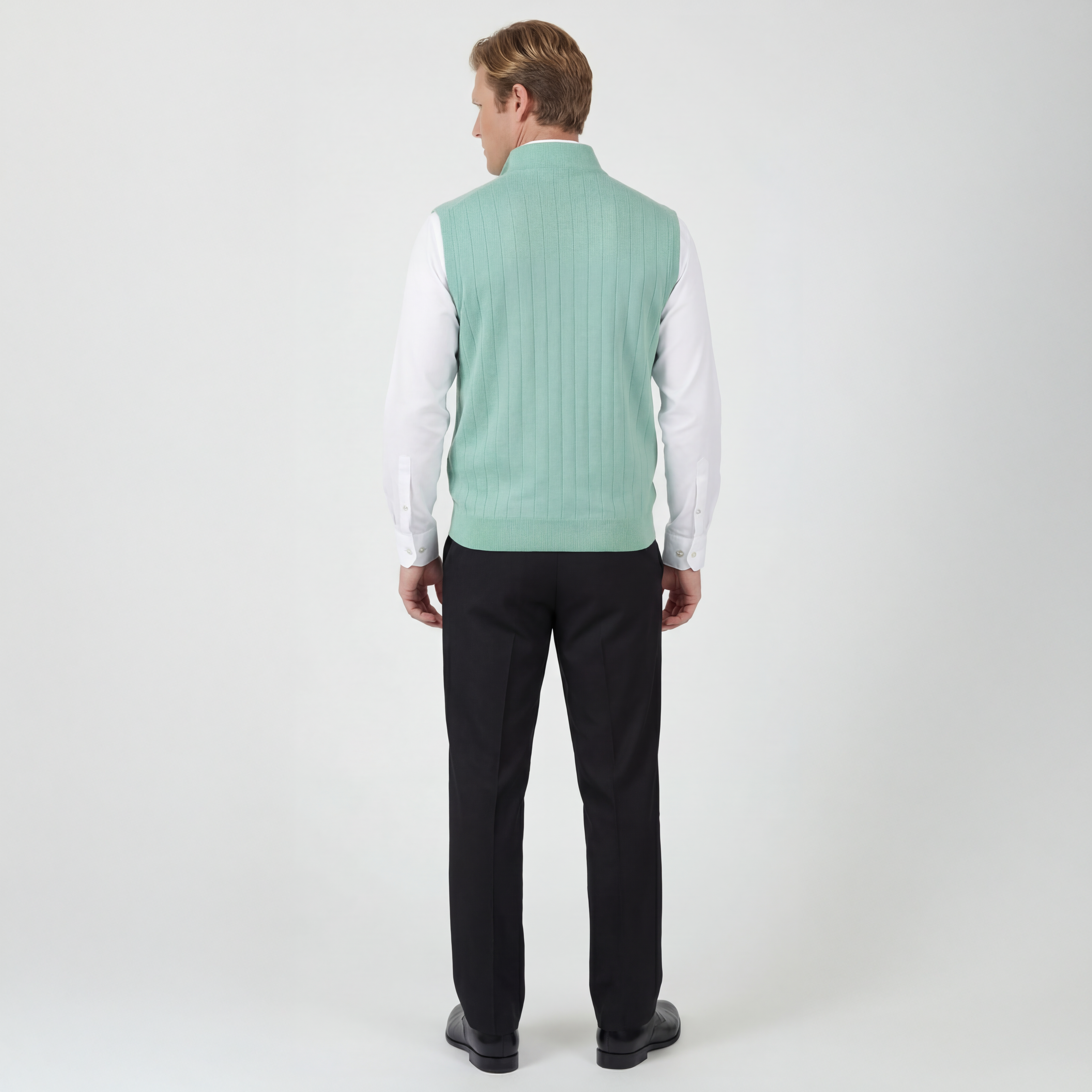 Signature Merino Lined Quarter-Zip Mock Neck Wind Vest