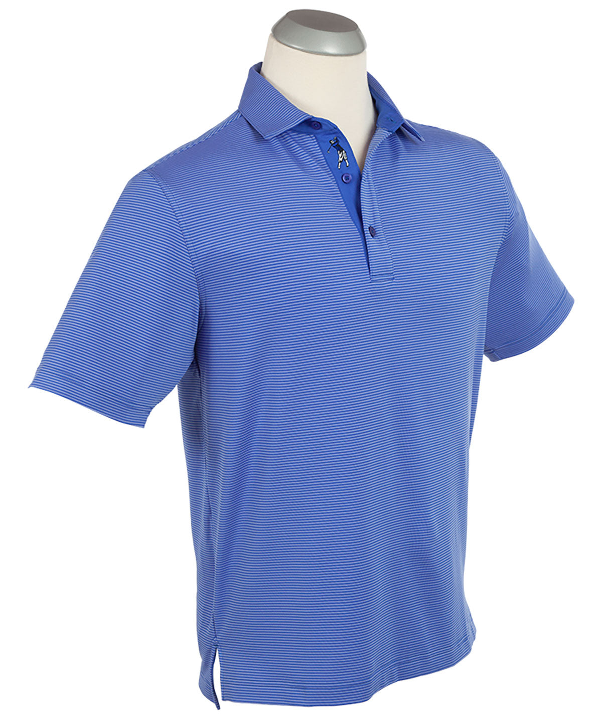 Performance Mini Feed Stripe Short Sleeve Polo Shirt