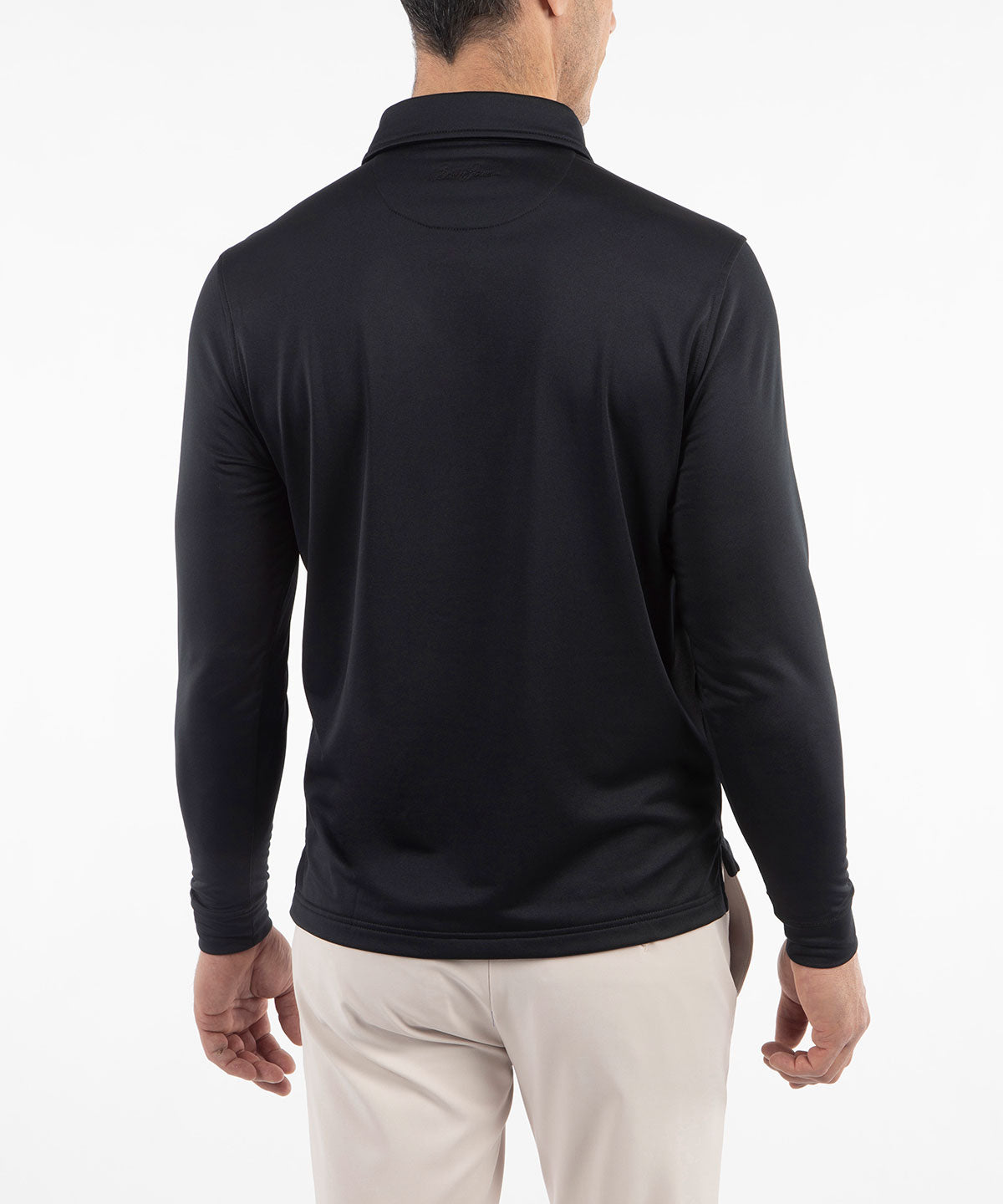 Performance Brushed Poly Flannel Stretch Jersey Polo with Player Placket