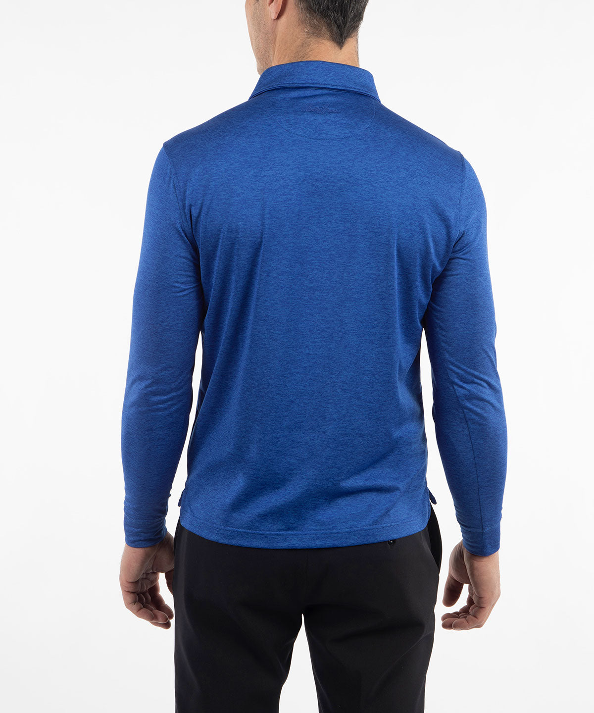 Performance Brushed Poly Flannel Stretch Jersey Polo with Player Placket