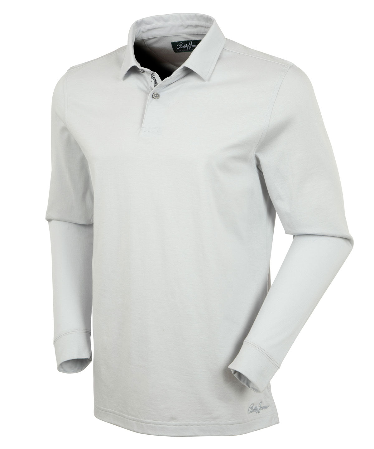 Ultra-Light Peruvian Cotton Long-Sleeve Polo Shirt