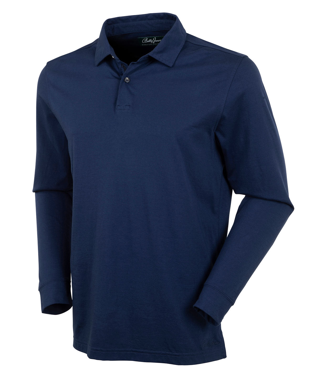 Ultra-Light Peruvian Cotton Long-Sleeve Polo Shirt