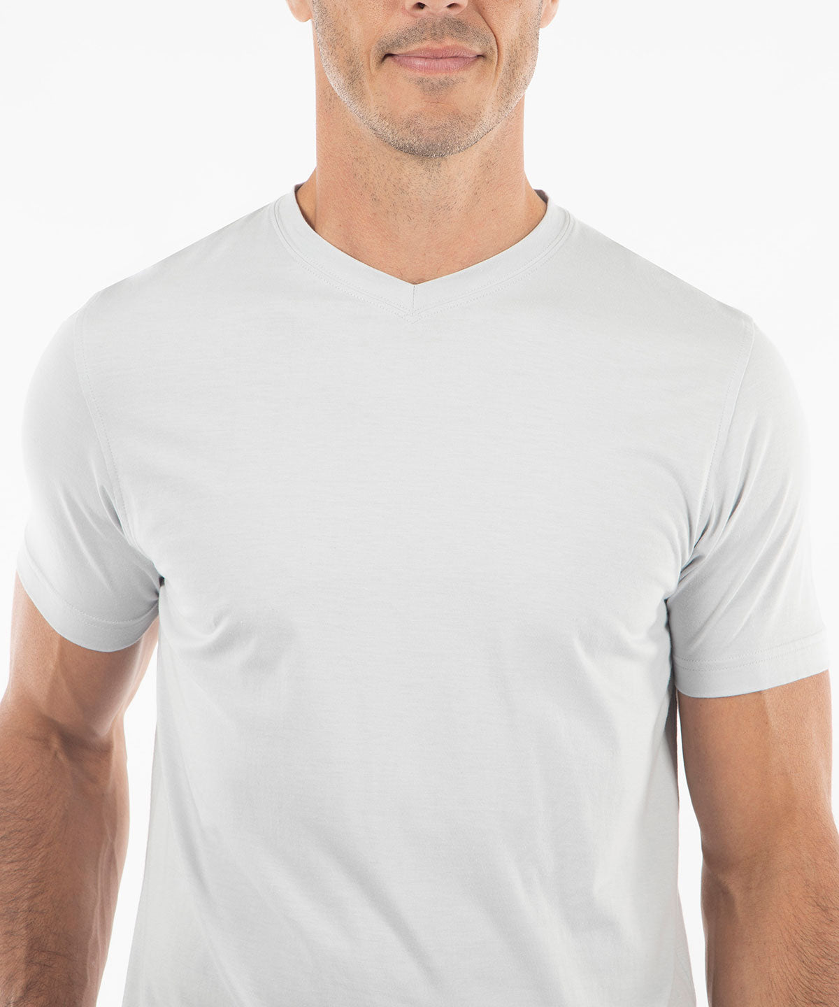 Signature Ultra-Light Pima Cotton Short-Sleeve V-Neck T-Shirt