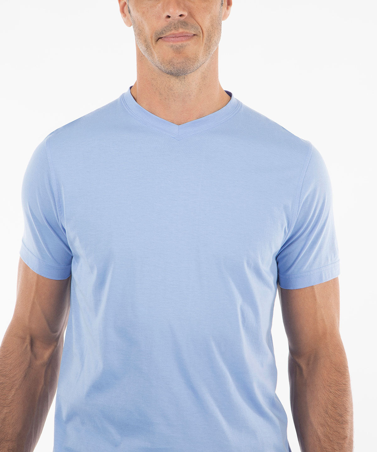 Signature Ultra-Light Pima Cotton Short-Sleeve V-Neck T-Shirt