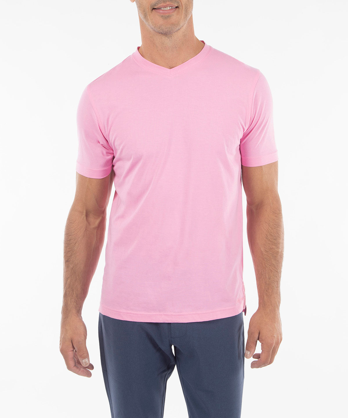 Signature Ultra-Light Pima Cotton Short-Sleeve V-Neck T-Shirt