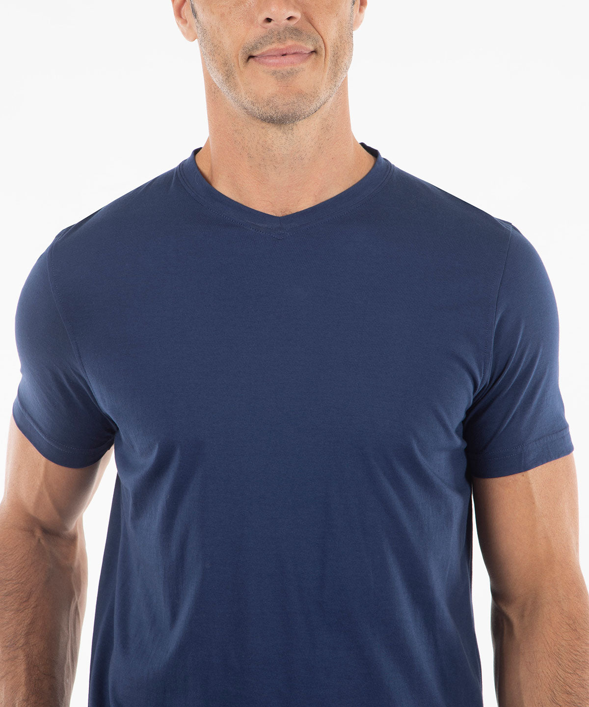 Signature Ultra-Light Pima Cotton Short-Sleeve V-Neck T-Shirt