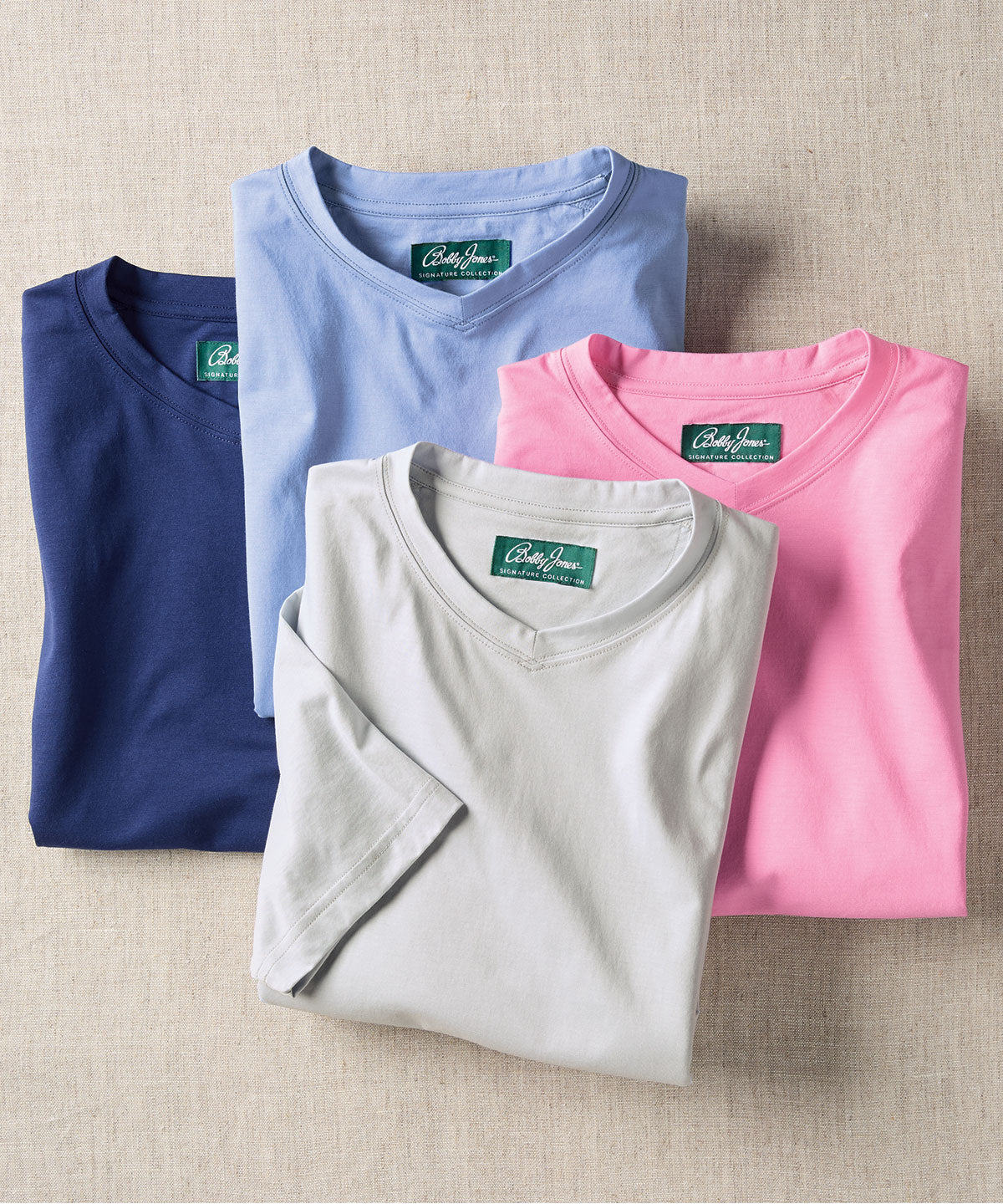 Signature Ultra-Light Pima Cotton Short-Sleeve V-Neck T-Shirt