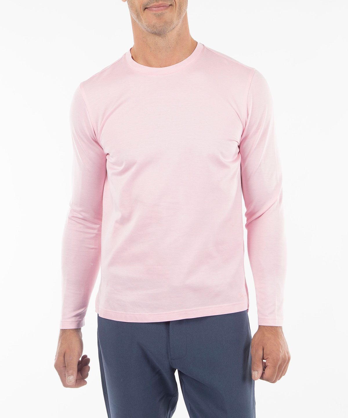 Signature Pima Cotton Lightweight Long-Sleeve Crew Neck T-Shirt