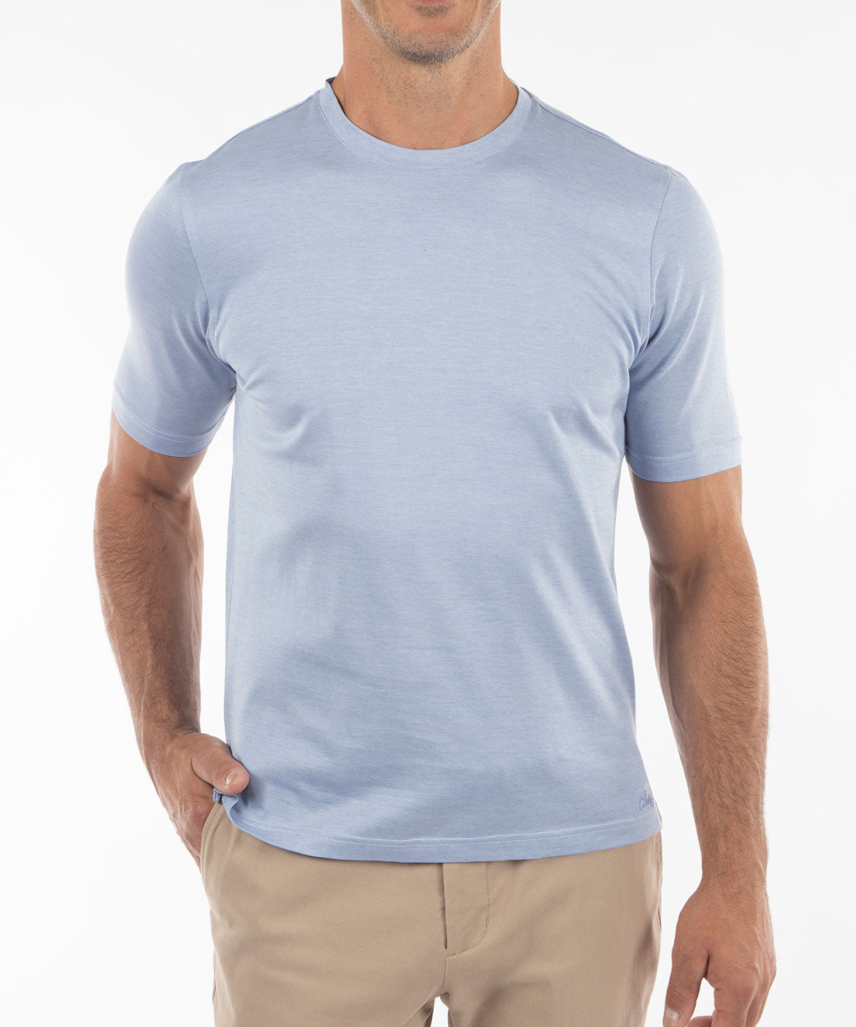 Signature Pima Cotton Lightweight Short-Sleeve Crew Neck T-Shirt