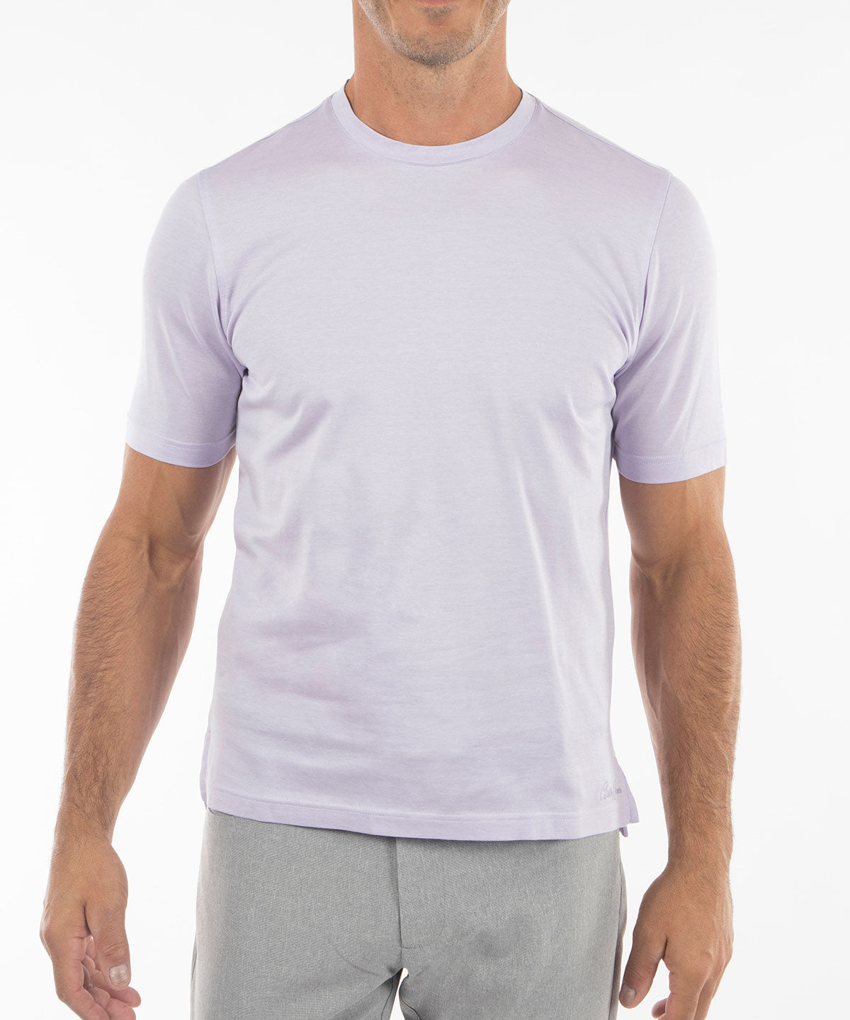 Signature Pima Cotton Lightweight Short-Sleeve Crew Neck T-Shirt