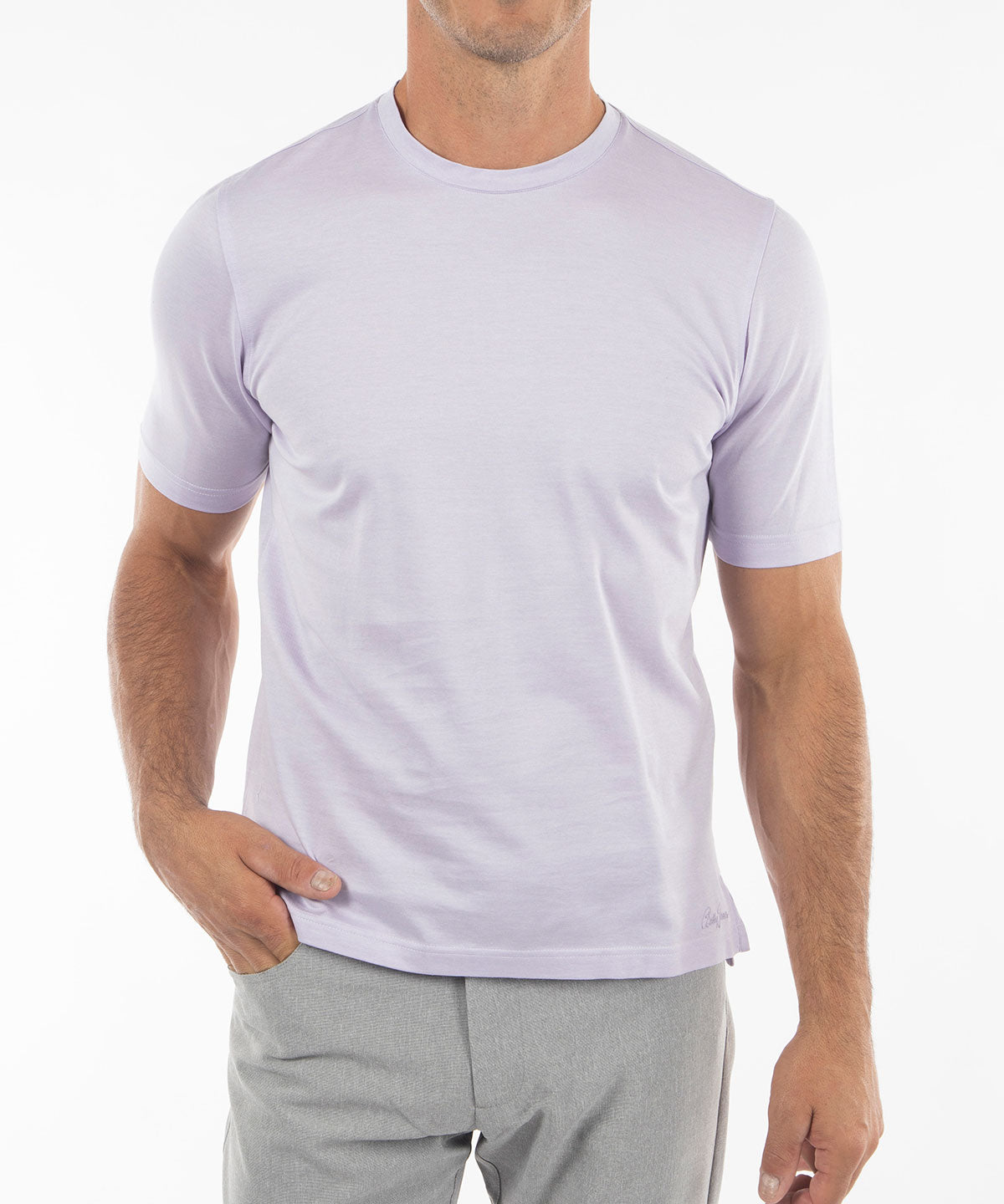 Signature Pima Cotton Lightweight Short-Sleeve Crew Neck T-Shirt