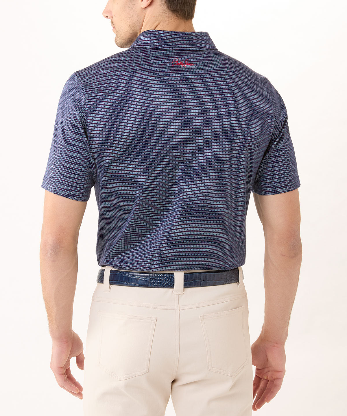 Signature 100% Mercerized Cotton Whitcombe Diamond Jacquard Polo Shirt