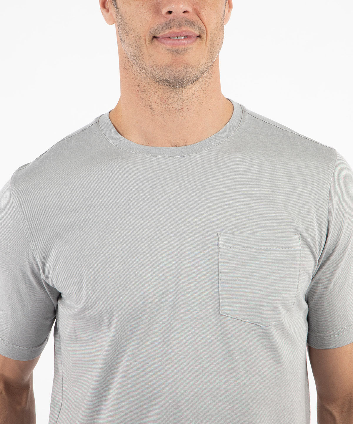 Signature Pima Cotton Stretch Short-Sleeve Crew Neck T-Shirt