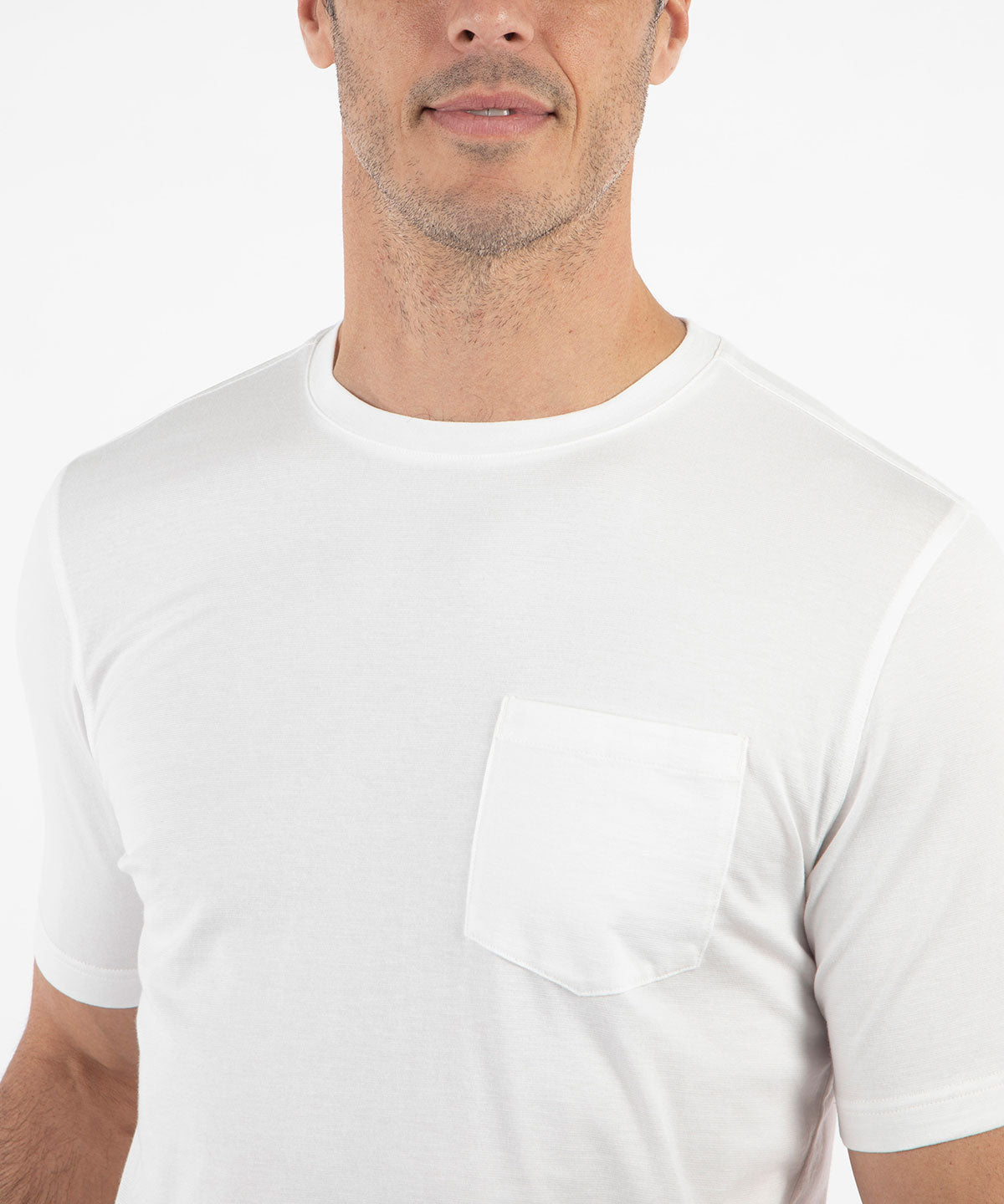 Signature Pima Cotton Stretch Short-Sleeve Crew Neck T-Shirt