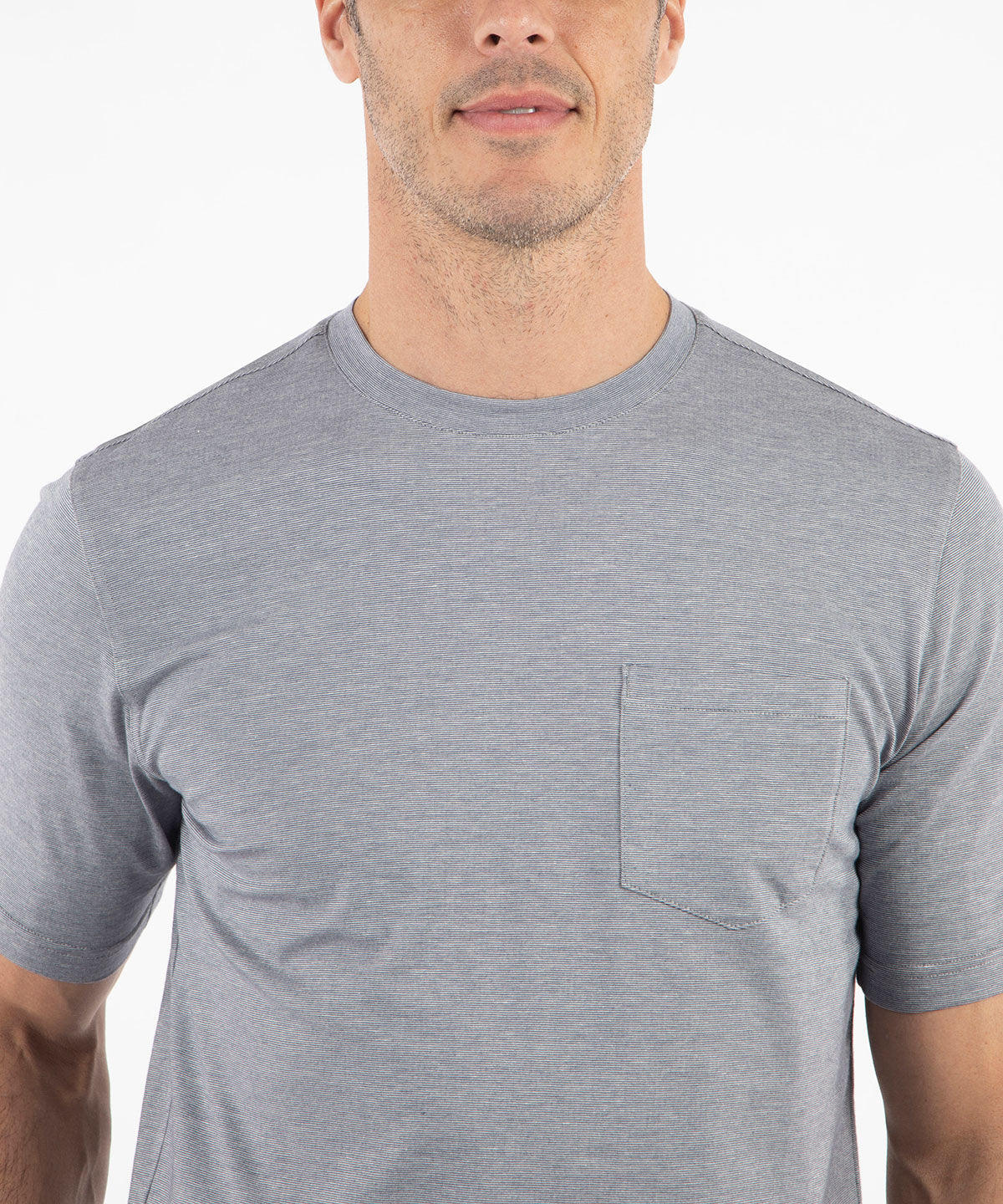 Signature Pima Cotton Stretch Short-Sleeve Crew Neck T-Shirt