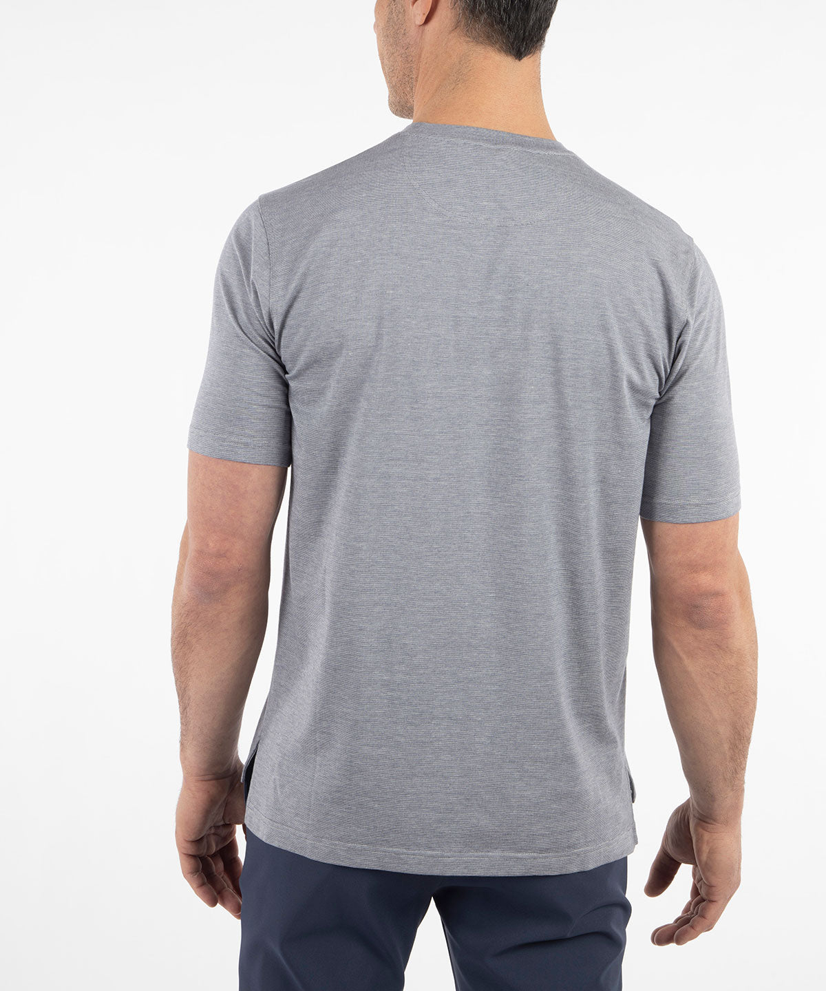 Signature Pima Cotton Stretch Short-Sleeve Crew Neck T-Shirt